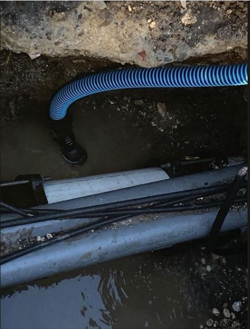 Perbaikan kebocoran pipa 12” jl. Bypass Ngurah Rai tanggal 15 Juli 2023 selesai perbaikannya 