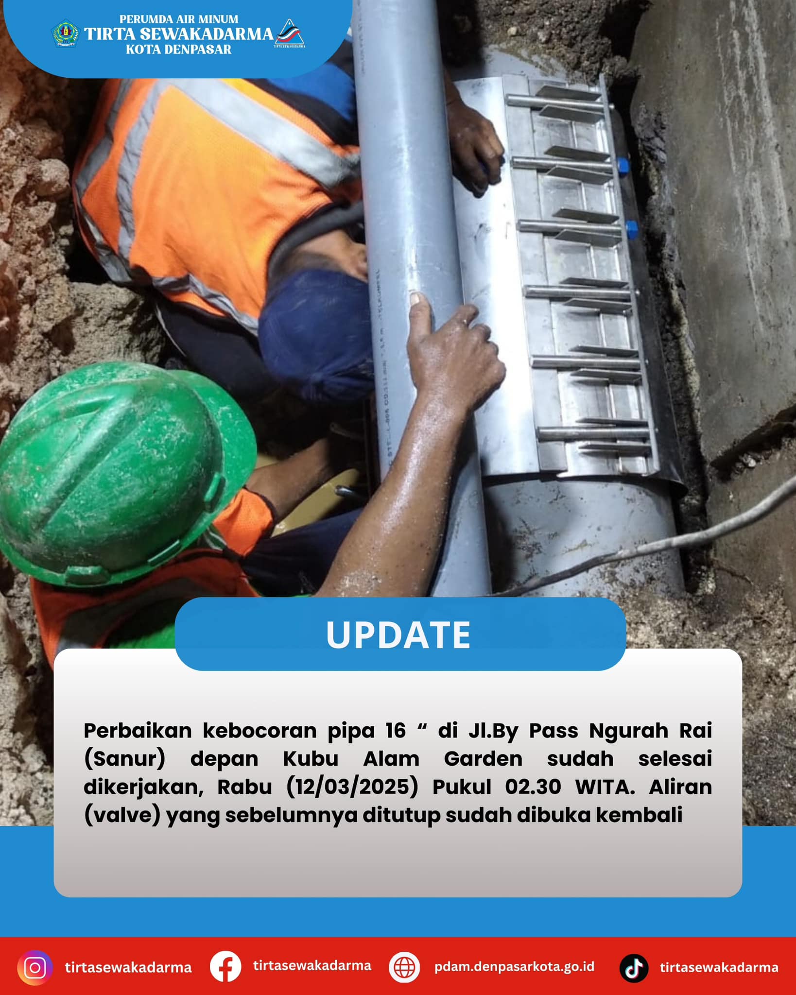 Pekerjaan Perbaikan Kebocoran Pipa 16